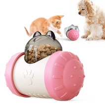 강아지 장난감 노즈워크 고양이 간식볼 펫 간식통 애견 분리불안 스트레스 해소, 핑크