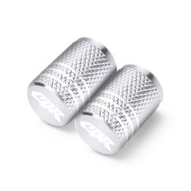 오토바이 cnc 알루미늄 휠 타이어 밸브 스템 캡 혼다 cbr 125r 600 f4i 650fr 1100xx 1000f cbr 600 954 1000 rr 900rr 250r, 2개 실버
