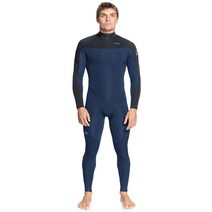 퀵실버 Quiksilver 남성용 43 세션 백 지퍼 잠수복 - 블랙 3X.. 정품보장, Dark Navy/Black