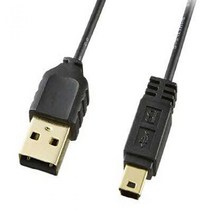 허브몰 / (K)초슬림 USB2.0 Mini 5핀 케이블 2.5M /초슬림 케이블 직경 2.5mm/ 2중 차폐 쉴드/ 트위스트 페어/ 금도금 커넥터핀, 1