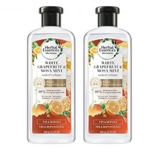 Herbal Essences 허벌에센스 바이오리뉴 샴푸 화이트 그레이프후르츠 앤 모사민트 13.5oz(400ml) 2개 BioRenew White Grapefruit & Mosa Mint