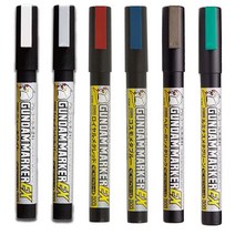 군제 GSI 건담 마커 6개 세트 화이트/실버/레드/블루/메탈릭/그린 GSI Creos Gundam Marker EX Set of 6