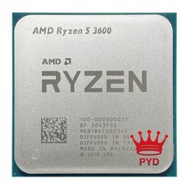 AMD Ryzen 5 3600 R5 6 코어 12 스레드 3.6 GHz C 프로세서 7NM 100 000000031 65W L3 32M 소켓 AM4 호환, 단일옵션, 한개옵션0