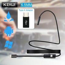 산업용 배관 휴대폰 스마트폰 하수구 내시경카메라 미니 내시경 카메라 7 5 5 검사, 2m, 5.5mm(C 유형 포함)