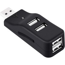 4 포트 USB 허브 미니 USB 2.0 데이터 허브 스플리터 작은 휴대용 PC 노트북 노트북 PC 맥북 XPS iMac 등, 보여진 바와 같이
