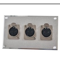 XLR(캐논) 3구 벽부판넬 조립품 알루미늄 플레이트 70 X 115 XLR 3구, 02_캐논암