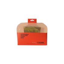 [리빙크리에이터] 플래티넘 실리콘 푸드백 (투명 스탠딩 지퍼백 육수 저장팩), 1300ml / 핑크