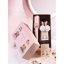 VEGOEVER 음이온 빗 고데기 스트레이트 헤어 빗 헤어매직기 멀티고데기 브러쉬타입 스타일러 브러쉬 고데기 매직기, 고양이 선물 상자