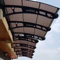 렉산컨설팅 PC판 캐노피 DIY 빗물받이 차양 1000 렉산 폴리카보네이트 캐노피 어닝 3.0T, 1개, 브라운 (돌출폭1000 X 옆길이3000)