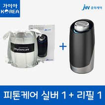 중외제약 피톤케어 피톤치드 차량용 방향제 화이트 본품 1 + 리필 1 가이아코리아, 피톤케어 실버 1 + 리필 1
