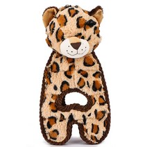 강아지 장난감 인형 Linktuff 애완견 찍찍이 장난감 토끼 돼지 소 표범 올빼미 얼룩말 576dEA8b2, 04 Leopard, L