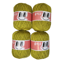 울클럽 모티브 버킷햇 만들기 DIY 올리오실 4볼세트 + 동영상, 712 옐로우그린