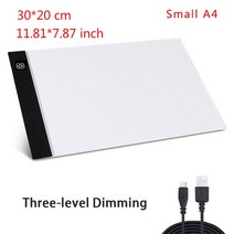 드로잉패드 LED A3 A4 A5 패드 그래픽 전자쓰기 그림그리는 Elice-A4 라이트 다이아몬드 페인팅 USB 전원 보드 디지털 태블릿 드로잉 아트, [01] Small A4