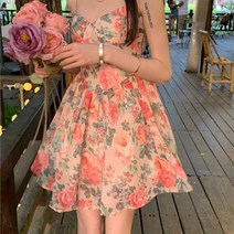 실루엣이 돋보이는 플라워 민소매 원피스 여름