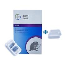 라쿠민 식당 전원주택 식품공장 쥐퇴치 쥐약 던져놓는 살서제 + 쥐먹이 그릇 2개, 페이스트100g + 쥐 그릇 2개