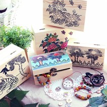 ms 민화샵 민화 나무보석함만들기소 민화보석함, 일월부상도