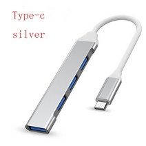 USB C 허브 3.0 3.1 4포트 멀티 분배기 어댑터 OTG Great Wall Haval Hover H3 H5 H6 H7 H9 H8 H2 M4, 01 Type C Silver