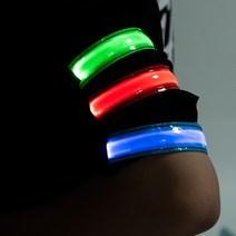 3가지 모드 LED 야간 야광 스포츠 레져 발광 암밴드 야광팔찌 자전거 킥보드 반사대, 그린