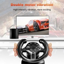 레이싱 스티어링 휠 핸들 조이스틱 컨트롤러 페달 카트 호환 ps3 게임용 pc 진동 원격 for pc driving 게임, 협력사, 1개