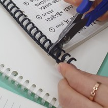 똑딱링 셀프 제본 스프링 블랙 클릭 링 노트철 책자 노트 만들기