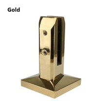 304 스테인레스 스틸 골드 큰 유리 클램프 흰색 마개 포스트 난간 계단 풀 발코니 울타리 홀더, 03 Gold
