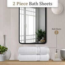 CHATEAU HOME COLLECTION 대형 목욕 타월 4개 100% 면.. 정품보장, Blush