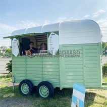 모바일 패스트 푸드 카트 이동 자동차 트럭 야외 거리 주방 레스토랑 판매 식품 트레일러, 4M+EU