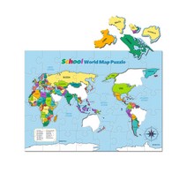 sioncompany_89피스 스쿨 월드맵 세계지도 교육용 영어학습 PGS-01 그림퍼즐 용 어린이 교구 직소 종이