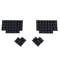 YMDK-DSA 프로필 PBT 상단 인쇄 빈 키 캡 세트 Ergo Ergodox Planck Preonic Lily 58 키보드용, 한개옵션2, 03 Full Black Blank, 한개옵션1