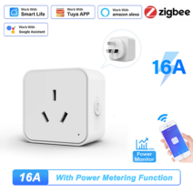 Tuya Wifi Zigbee 스마트 플러그 에너지 미터링 기능 16A AU 소켓 라이프 App 제어 Alexa google 홈, Zigbee Version_CHINA