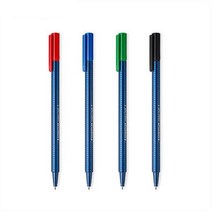 스테들러 437 삼각 볼펜 F M, F 블랙(9)