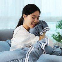류금숙 투라인 프릴 차렵이불+베개커버+숏매트커버세트 (SS/Q/K/SK)
