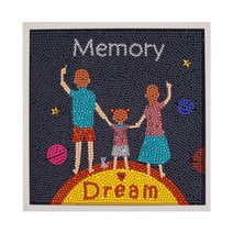 MYTOYS 귀여운 어린이용 보석십자수 액자형 20X20cm MEMORY, 혼합색상, 1개