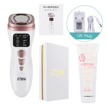 얼굴비대칭교정 미니 hifu ems 미세 전류 기계 rf 무선 주파수 마사지 피부 1세트, 영국 플러그