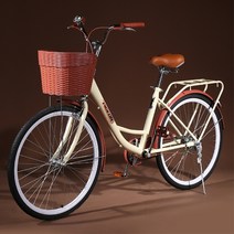 하이브리드 클래식 자전거 출퇴근용 일상용, 24인치, 그린 브라운