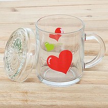 음각뚜껑 천사하트 프린팅 주방용 가정용 머그컵 183610EA, 본상품선택, 본상품선택