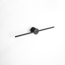 슈와츠코리아 욕실 무타공 수건걸이 40cm, 블랙, 1개