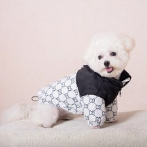 강아지패딩 의류 디자이너 패딩 애완 동물 겨울 따뜻한 코트 소형 중형 프렌치 불독 테디 XS3XL, 3.WHITE - M
