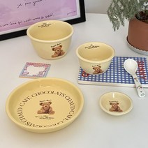 바닐라 도자기 유아 어린이 캐릭터 머그컵 식기 그릇, 4.5IN 볼그릇