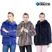 대동모피 대동모피 휘메일 풀스킨 반후드 밍크 자켓(유색)