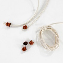 바보사랑 원통형 나무 장식 (5개) 마크라메 장식 끈마무리 .슬로우모먼츠, 대