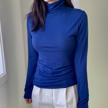 퍼니걸스 5579 베이직 무지 목폴라 티셔츠 여성의류