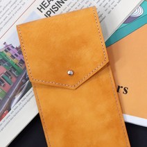 오브리즈 국내제작 가죽필통 펜파우치 펜케이스 다용도파우치 학생 필통 워싱펜파우치, 펌킨옐로우