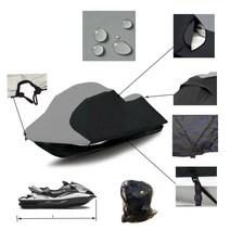 웨이브러너 EXR VX 크루저 용 600D 방수 모터 보트 커버 바다 두 GTI 제트 스키 트레일러형, 03 BlackBlue L