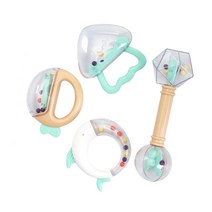 4종 아기 손장난감 손잡이 딸랑이 세트 시각 인지 영아 0살장난감 백일 유아 육아템 4개월 5개월 국민