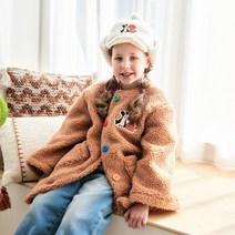 미니도우 메리앤테리 여아 플리스 롱코트 유아 초등학생 주니어 아동 후리스 코트