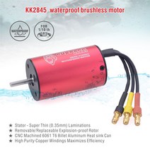 자동차 브러쉬Surpass Hobby 2845 브러시리스 모터 45A 60A ESC 80A 스피드 컨트롤러 업 그레 이드 390 1/1, 10 4400KV 60A with card
