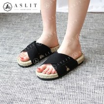 애슬릿 애슬릿 스웨이드 엑스 스트랩 스펀지 에스파듀 슬리퍼
