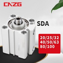 SDA 컴팩트 에어택 타입 공기 공압 실린더 16 20 25 32 40 50 63mm 보어 5 10 15 20 25 30 35 40 45 50 스, Stroke 45mm, Bore 80mm