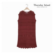 [써스데이아일랜드][Thursday Island] 여성 스카시 변형 조직 라운드넥 니트 원피스(T204MOP260W) 396414